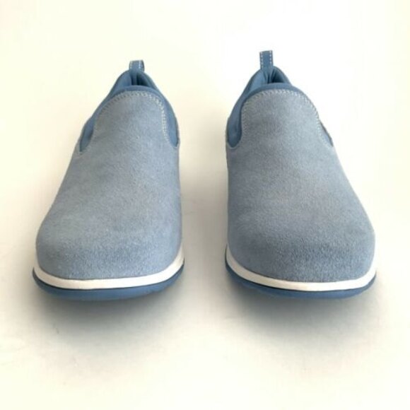 Lands’ End Suede Slip-on Loafers Blue White 9D main image 5